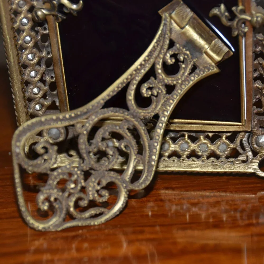 RARE JAY STRONGWATER JAY'S 1ST PATRICIA ORNATE SCROLL TIARA CRYSTAL ENAMEL FRAME